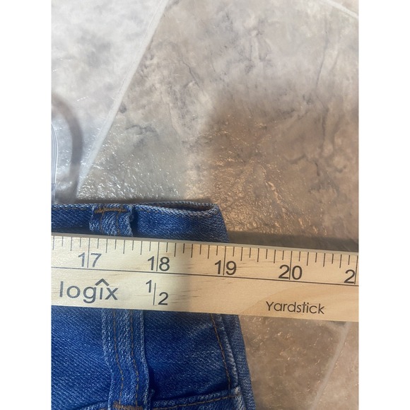 Madewell Skirt Women's 33 Blue Rigid Denim A-Line Short Raw Frayed Hem - Picture 9 of 11